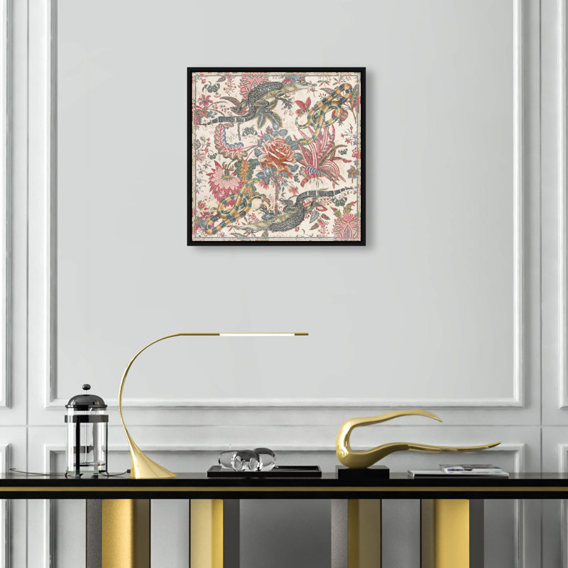 Timeless Alligator Canvas Animals Print by Oliver Gal, 17"H x 17"W, Black Frame