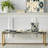 Nomadic Serenity Boho Pattern - Geometric Upholstered Gold Bench
