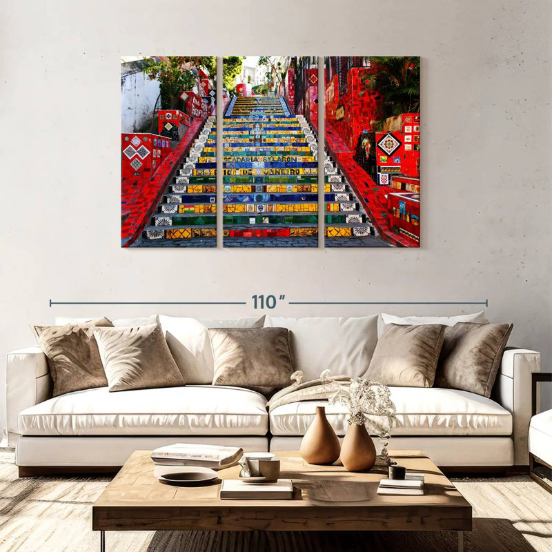 Sebbie Escadaria Selaron, 48" H x 74" W