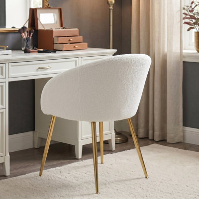 Ensemble de 2 chaises d'appoint rembourrées, chaises de coiffeuse et chaises de salle à manger sans roues 