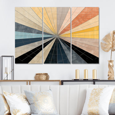 Art mural abstrait sur toile, décor moderne géométrique de style Mid-Century - Josiah