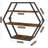 3 Piece Hexagon Metal Floating Shelf