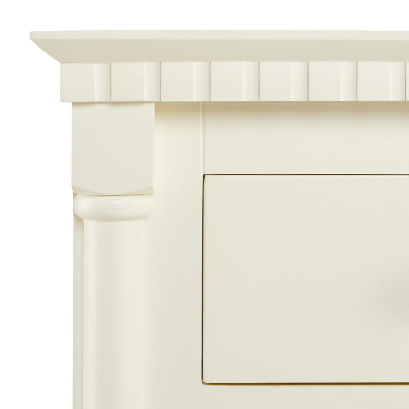 Meuble-lavabo simple en acajou 72 po Claudia, Blanc, Nickel brossé