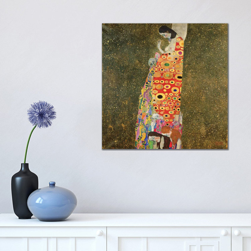 Die Hoffnung II (The Hope II) by Gustav Klimt - Wrapped Canvas Print, 45.72 cm H x 45.72 cm W