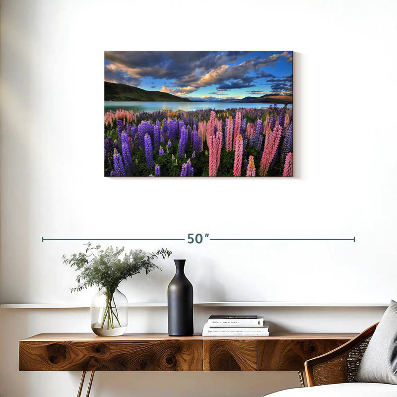 Lupins sur le lac Tekapo, H 20 po x l 30 po