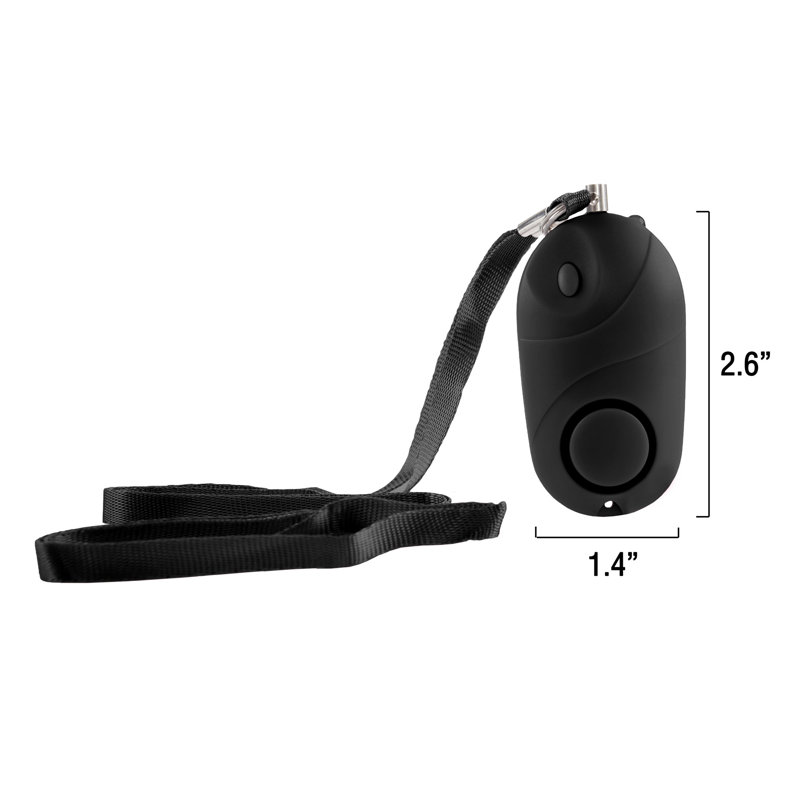 2.6'' Battery Powered Integrated LED Flashlight, Black