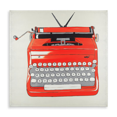 Red Typewriter Machine Tablecloth | Indoor/Outdoor Decor