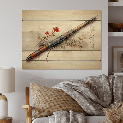 «Native Art Sacred Talking Print» sur bois naturel