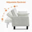 Canapé convertible capitonné en chenille de 104 po de large avec dossier réglable pour salon-2104426771