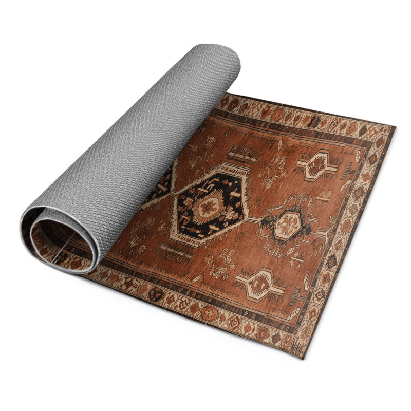 Tapis turc intérieur et extérieur brun, Rectangulaire 2 pi x 3 pi