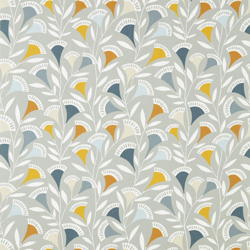 Noukku Fabric Drapery, Dandelion/Butterscotch/Charcoal