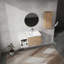 Meuble-lavabo mural avec lavabo et armoire latérale, portes à fermeture douce, armoire combinée