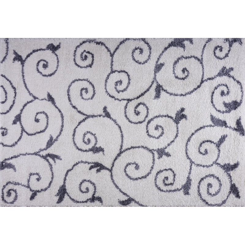 Tapis décoratif gris géométrique Travis Heights, Rectangle 2 pi x 3 pi 3 po