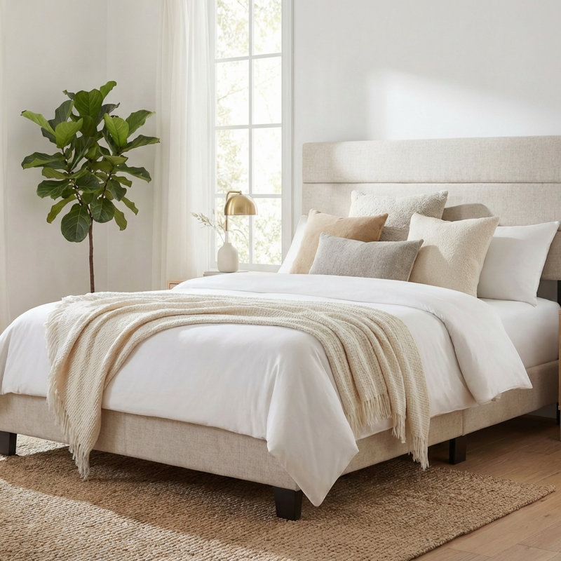 Lit plateforme Boyd Sleep Ravenna | Tête de lit réglable | Compatible avec une base à profil bas | Conception moderne de la Manche | Capacité de 700 lb