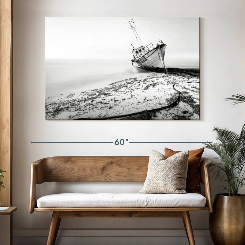 Le naufrage monochrome, H 34 po x l 51 po