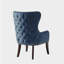 Fauteuil d'appoint à dossier capitonné