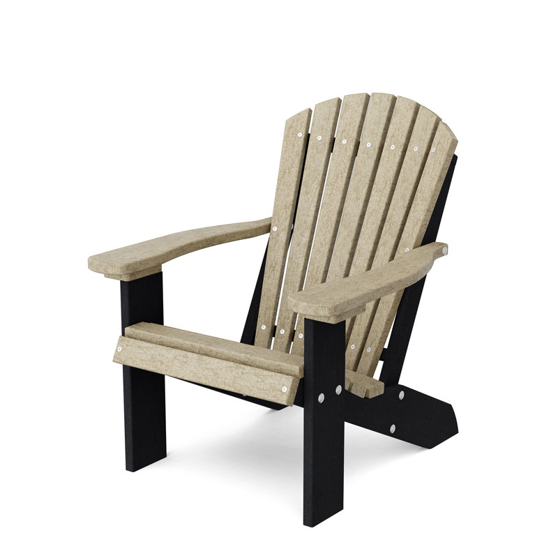 Chaise Adirondack pour enfant Heritage, Bois patiné / noir