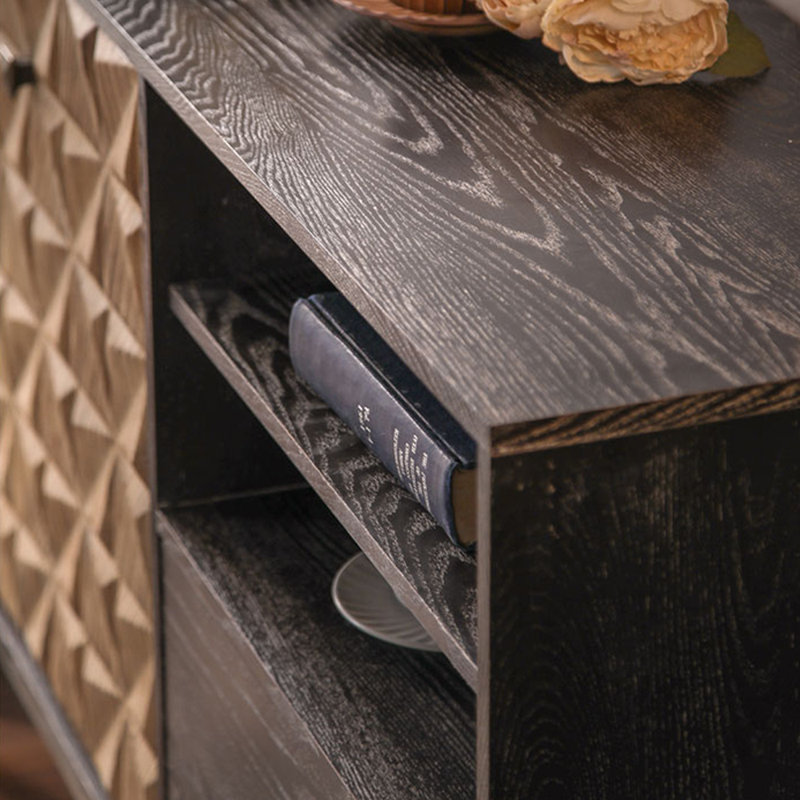 American Country Style Solid Wood Entryway Cabinet