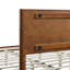 Structure de lit plateforme en bois massif de style Mid-Century avec support en lattes de bois, brun-1904663216-1904663218