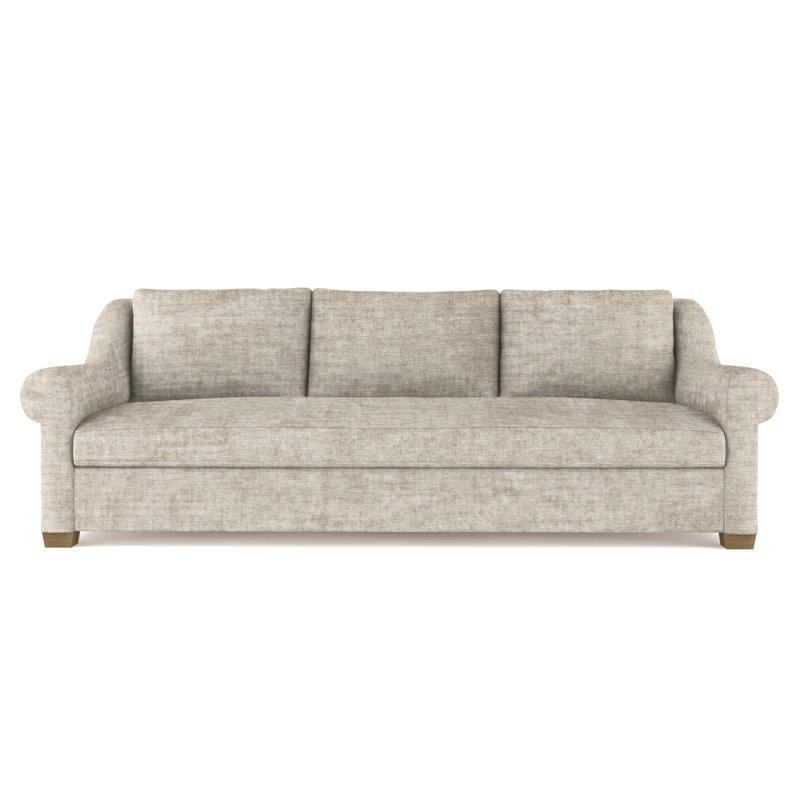 Canapé Thompson, H 32 po x l 96 po x P 41 po, Velours écrasé huître, Naturel