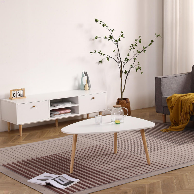 EGG SHAPE COFFEE TABLE-790, 16.16" H x 37.44" L  x 27.68" W