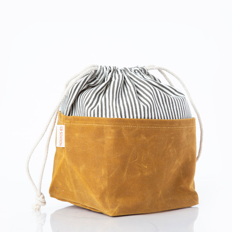 Bac élégant en toile cirée, Jaune
