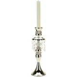Jeweled Hanging Crystal Pedestal Candlestick