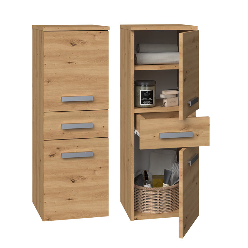 Dashaan Laminate Bathroom Cabinet, Brown