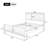 Solid wood platform bed with headboard and slat supports-635933004-635932995