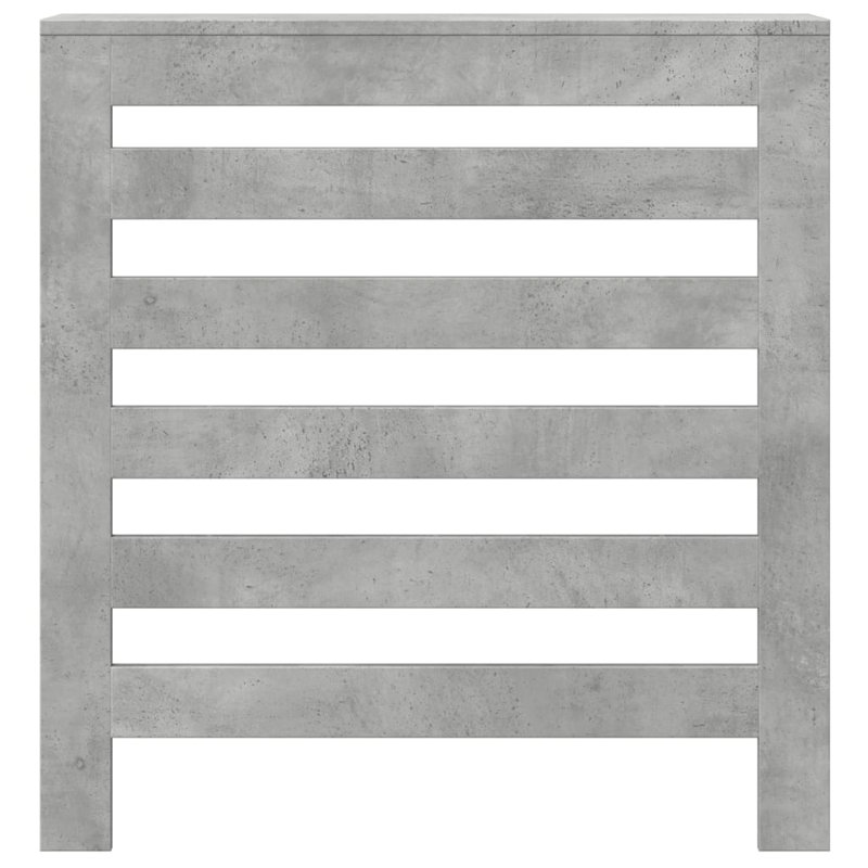 Couvercle de radiateur en bois d'ingénierie Vidaxl, Gris béton, Lattes horizontales, H 31 po x l 32 po x P 8 po 