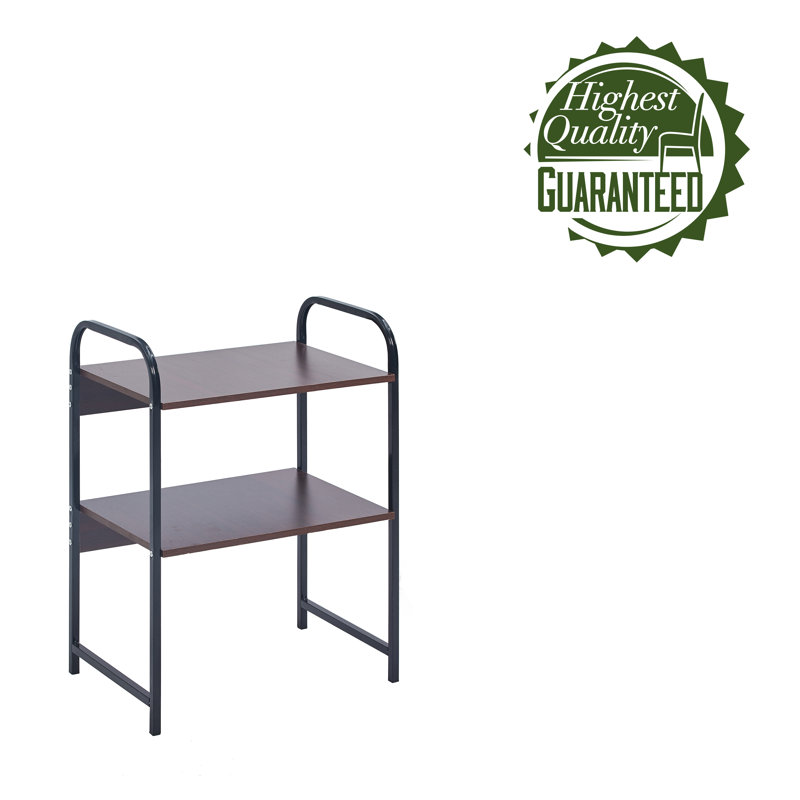 Étagère d'angle Denbhi pour cuisine et salle de bain H 26,46 po x l 20,16 po x P 13,78 po, Noir/brun foncé