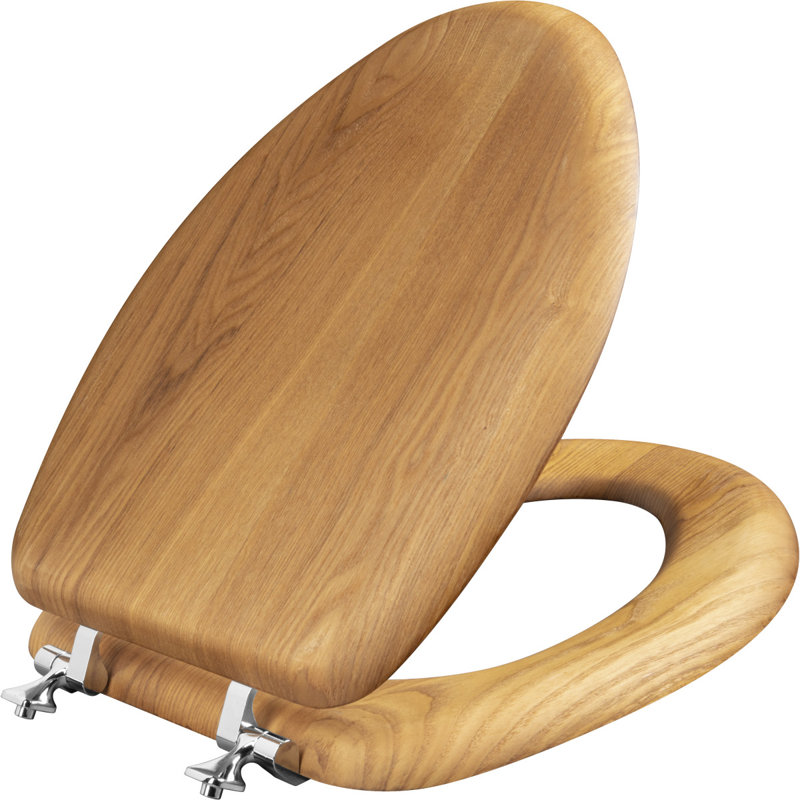Elongated Toilet Seat and Lid, Oak