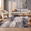 Tapis Selcuk moderne à l'aquarelle abstraite grise et noire, lavable en machine, antidérapant, à poils courts, pour intérieur et extérieur, adapté aux animaux domestiques, idéal pour le salon, la chambre, la salle à manger, l'entrée, le corridor ou le bureau.-380863391