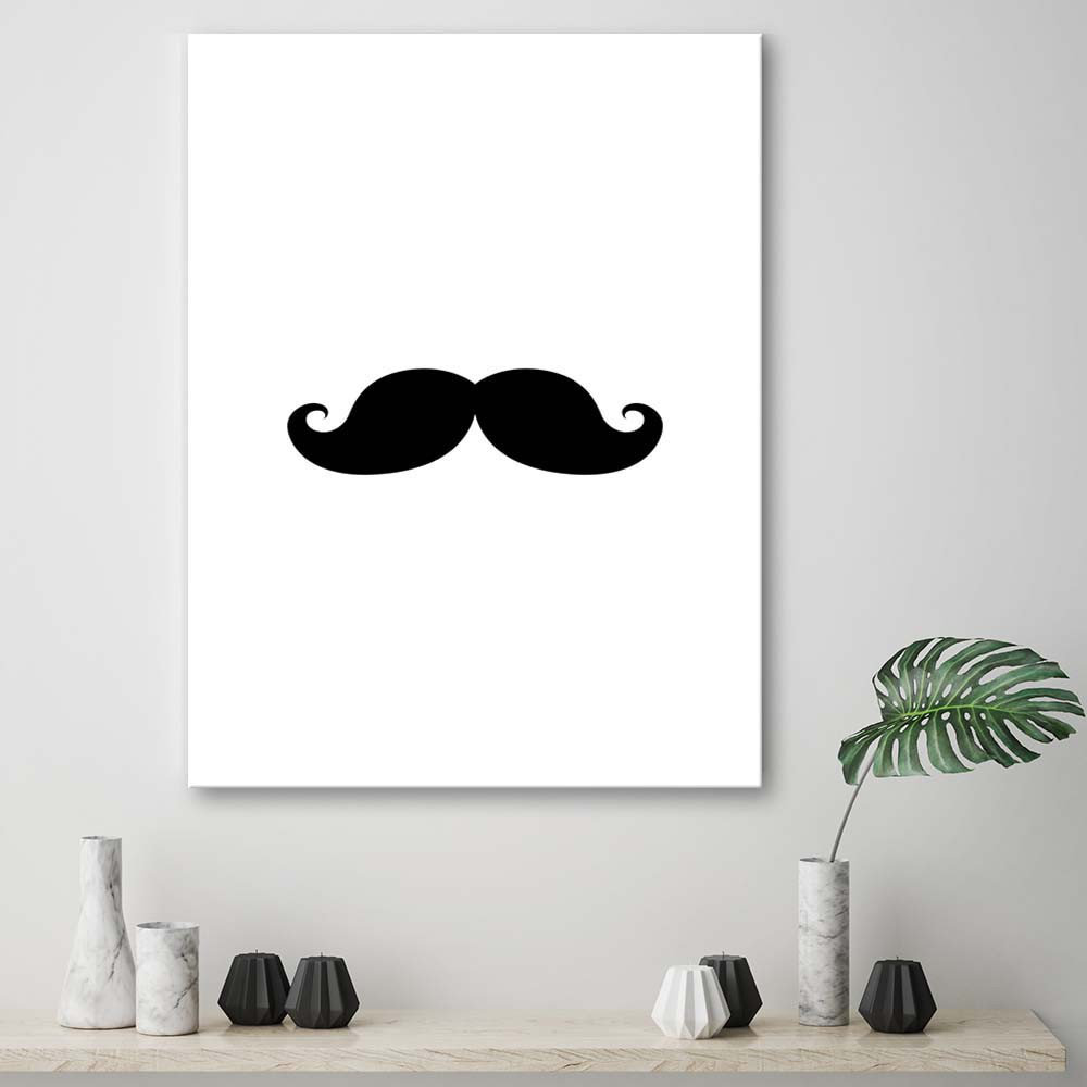 Leinwandbild Mustache Hipster