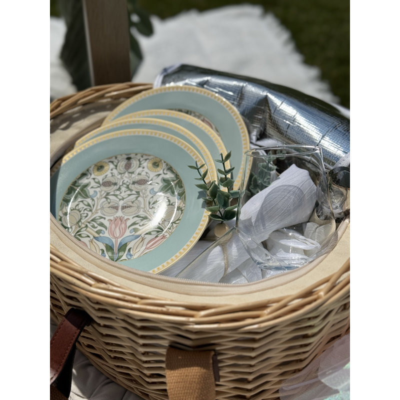 Ensemble de 6 assiettes à dessert en porcelaine Luesing Morris Garden