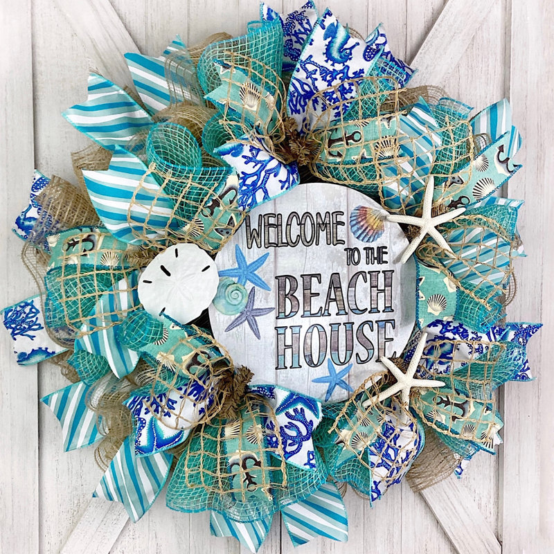 Couronne en filet 18 po Welcome to the Beach