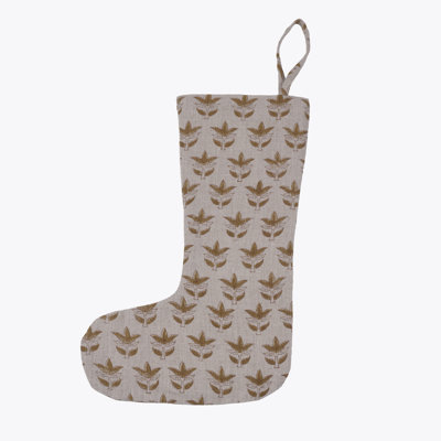 Chaussette de Noël en lin pour décoration des Fêtes, motif 7-Patti