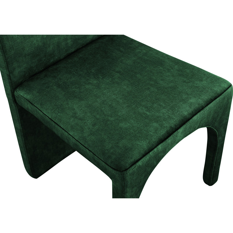 Chaise d'appoint en velours Car Pathia, Vert