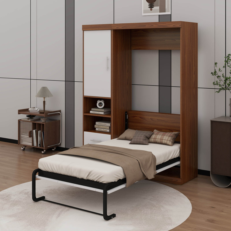 Lit escamotable simple avec armoire, Simple