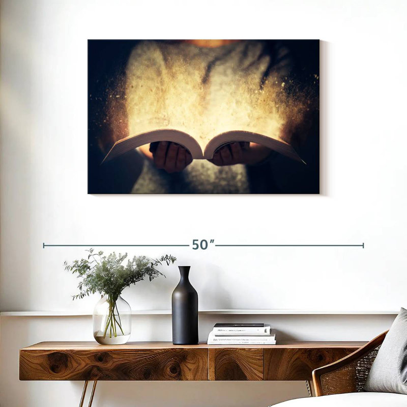 Kerner lisant la Sainte Bible, H 24 po x l 36 po
