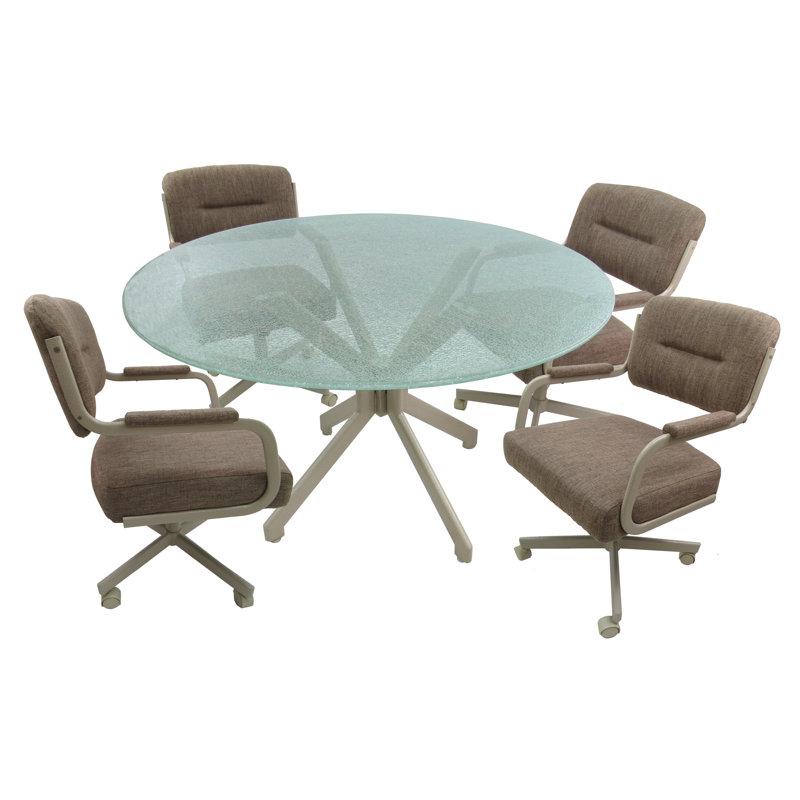 Ensemble repas 5 pièces Houle Seker Caster, Beige bassin, Beige