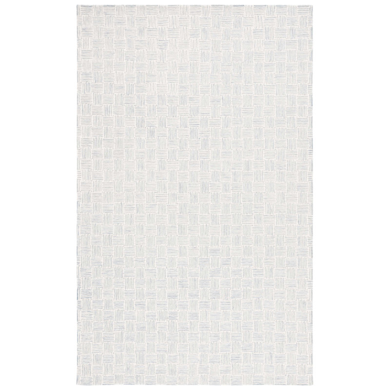 Tapis gris / ivoire Micro-Loop 537, Rectangle 3 pi x 5 pi