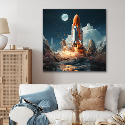 Rocketship Cosmic Odyssey sur impression sur toile
