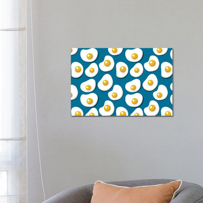 Fried Eggs Pattern by Show Me Mars - Gallery-Wrapped Canvas Giclée on Canvas