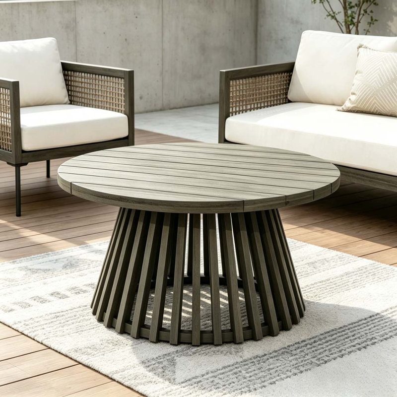 Table basse en bois, Gris