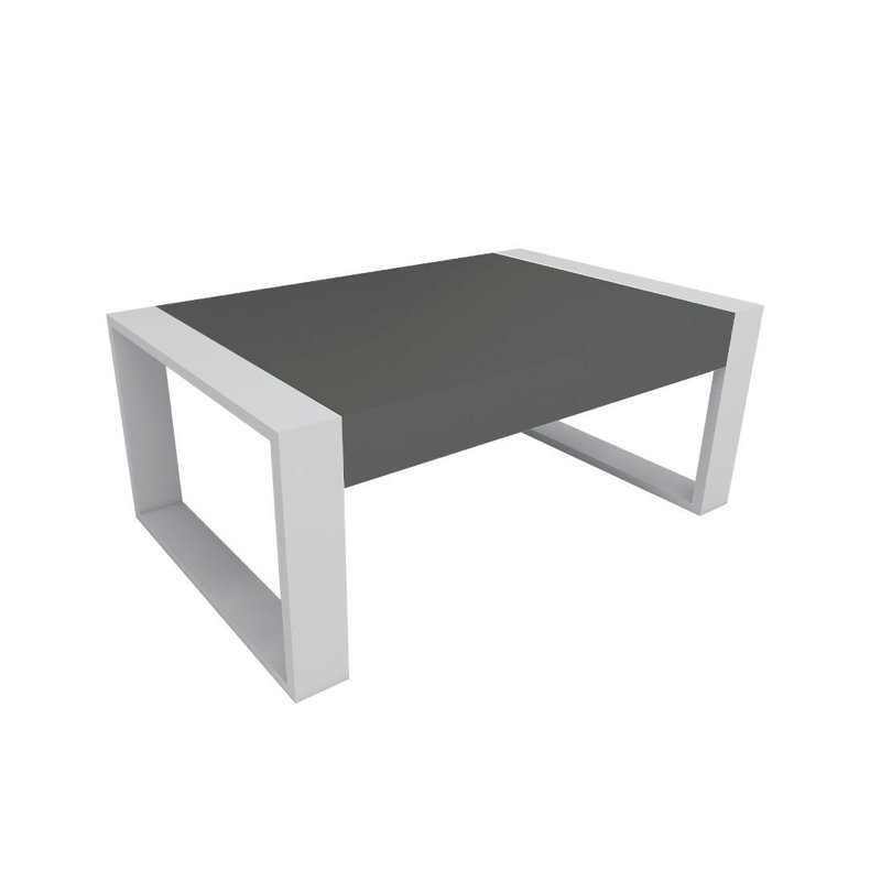Verda Four Leg Coffee Table, Anthracite, White