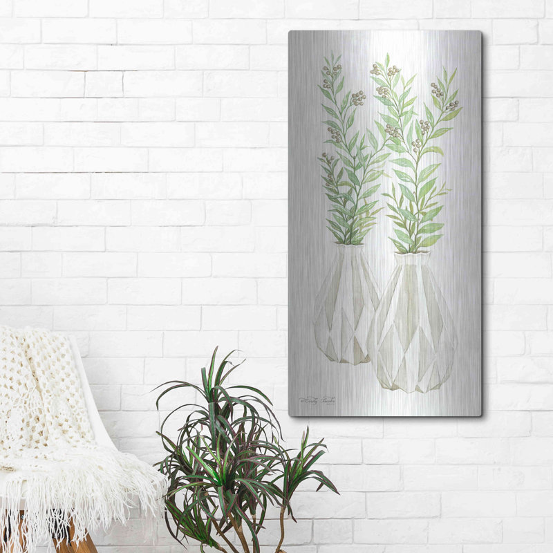 "Vase géométrique III" par Cindy Jacobs, H 48 po x l 24 po