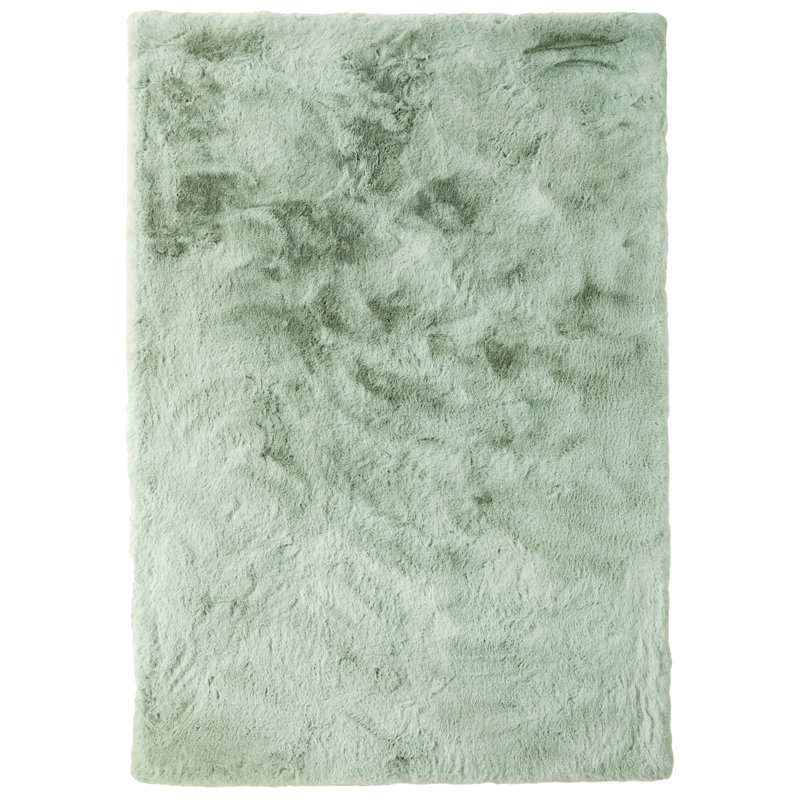 HEAVENLY Solid Colour Machine Made Area Rug, Sage, Rectangle 160 x 230 cm