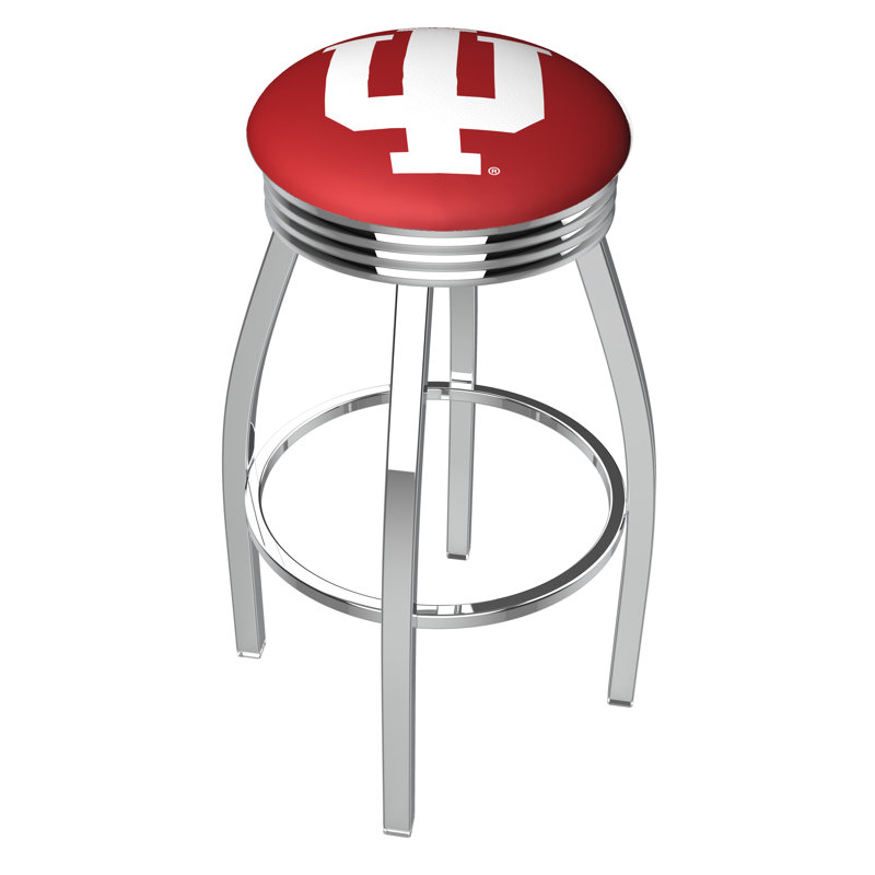 Tabouret de bar Logo Series, Tabouret de bar d'une hauteur de siège de 30 po, Noir soudé uni, Université Vanderbilt