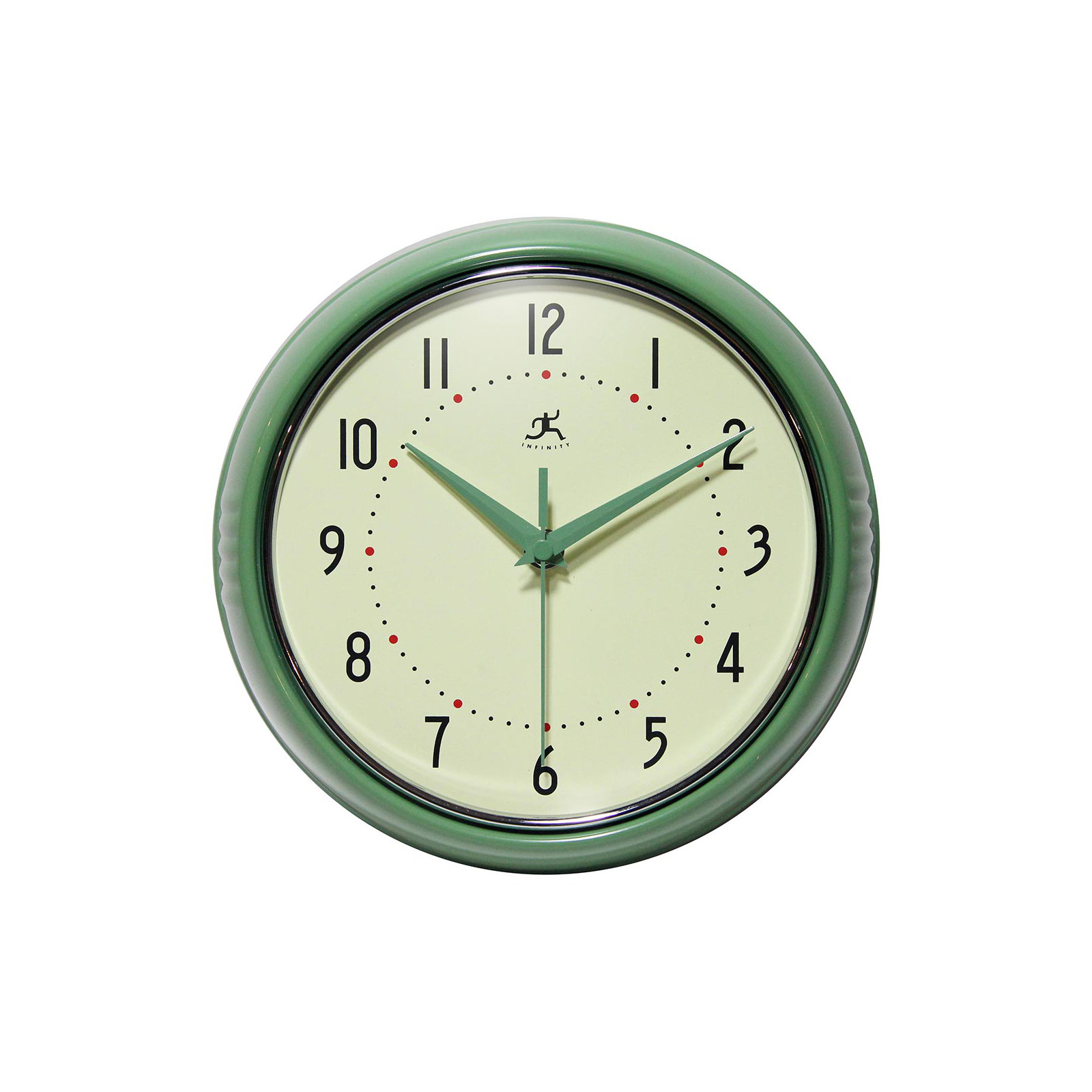 Desdra Metal Wall Clock, Green, Small